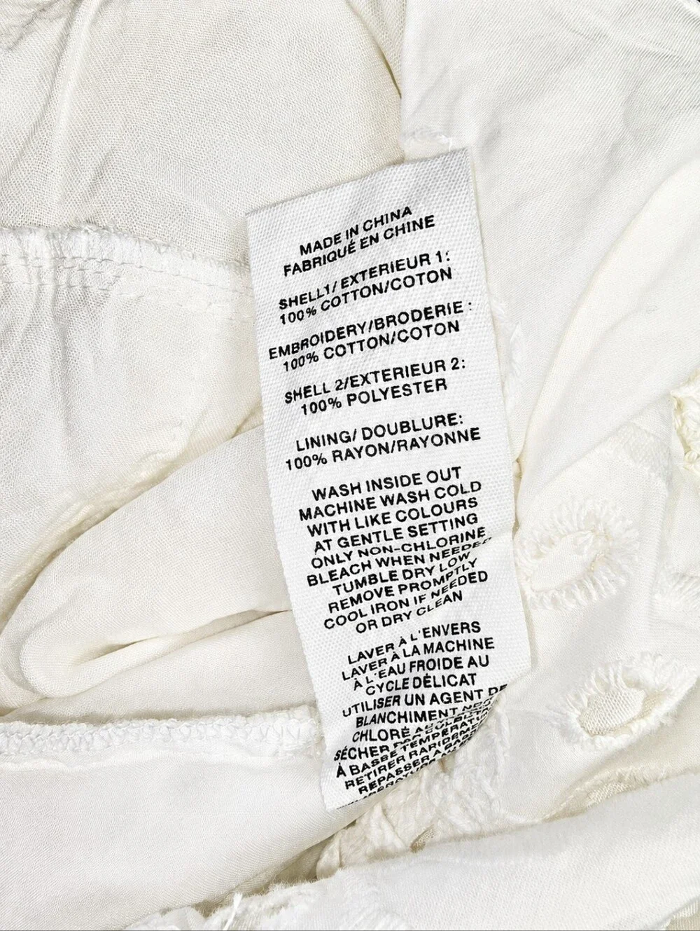 J.Crew Lace-Trim Cinched-Waist Cotton Voile Top White Size S